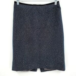 Talbots Black Metallic Golden Pencil Skirt